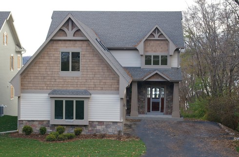 Custom Pewaukee Lake Home west